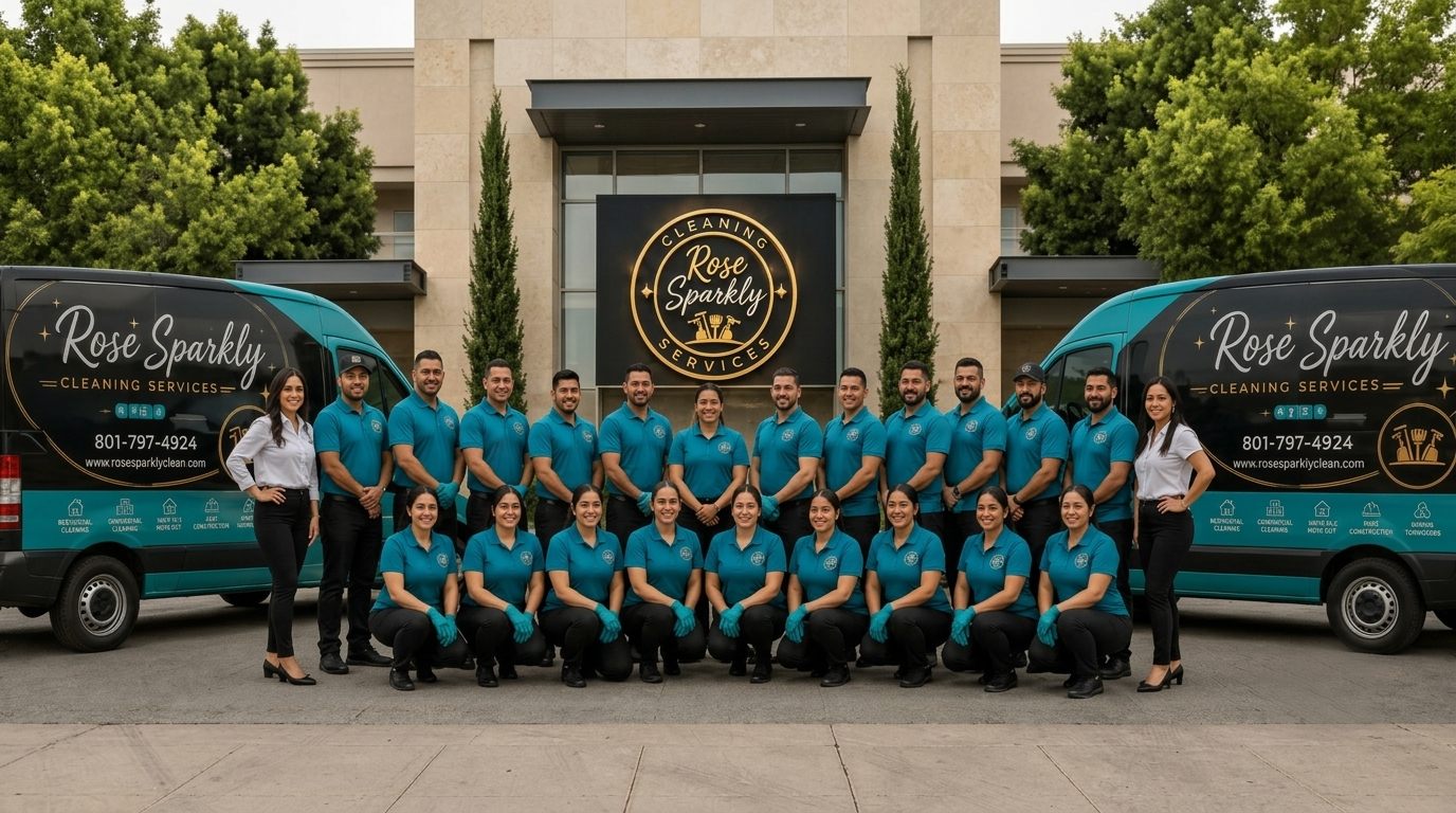 Rose Sparkly Clean LLC professional cleaning team in branded uniforms